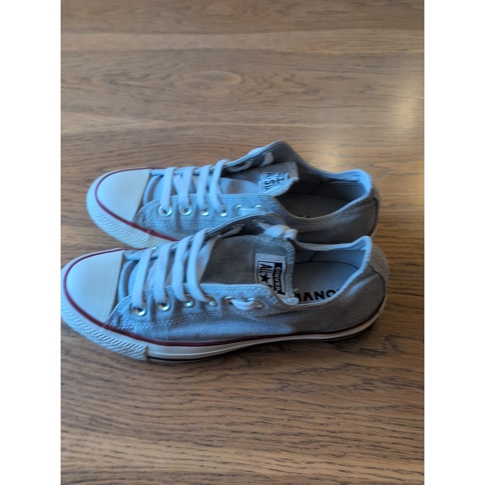 Converse Chuck Gray Canvas Taylor All Star Low Top Women's 6.5 Mens 4.5 Sneaker - Picture 2 of 8